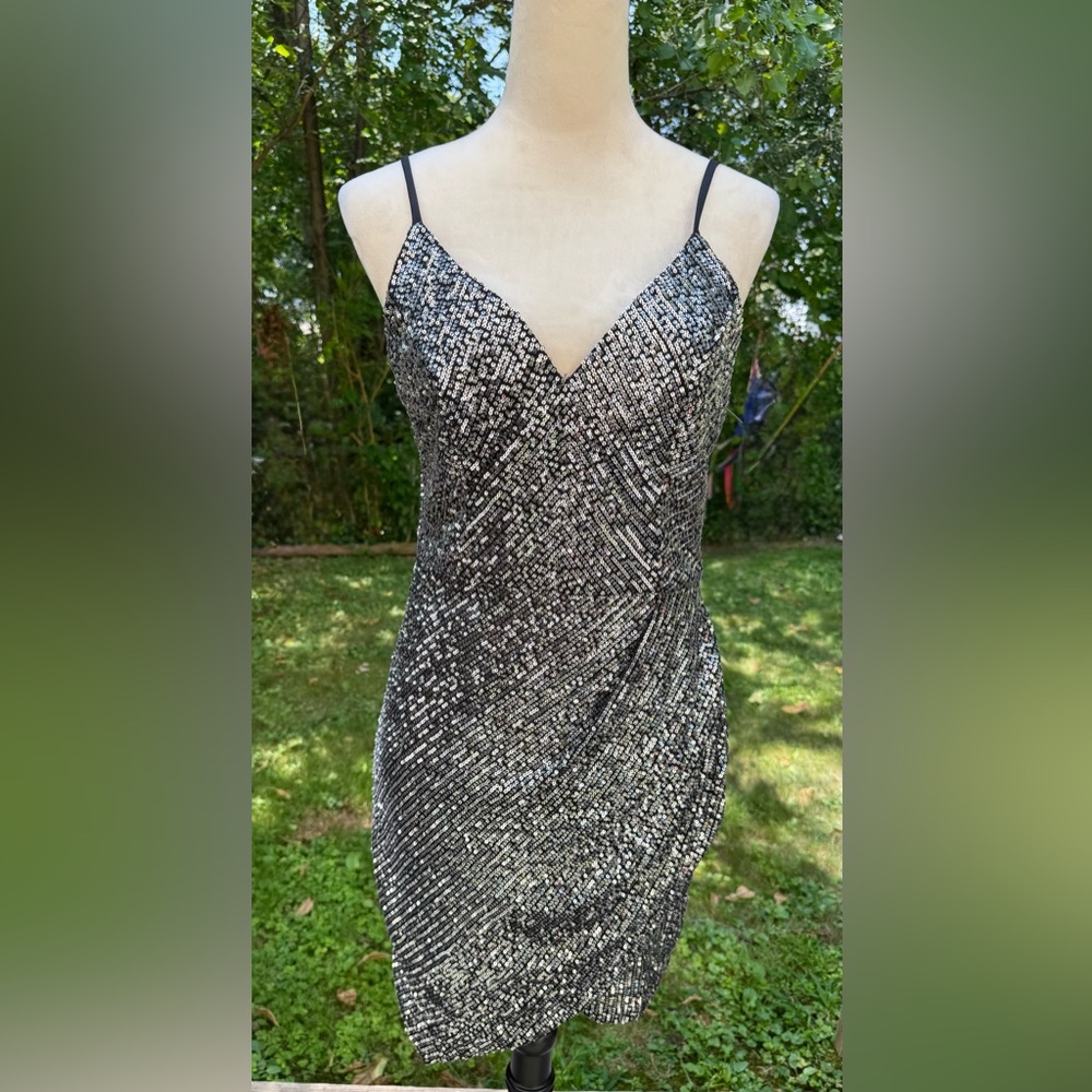 Crystal Doll Silver Sequin Mini Party Dress NEW WITH TAGS Size 11